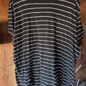 Maurices Black and White Striped Tee